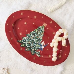 ❤️ ANTHROPOLOGIE NEW YORK CITY BALLET NUTCRACKER STONEWARE SERVING PLATTER NEW